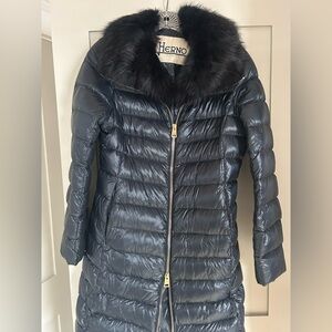 Herno Women's Navy Blue Down Parka